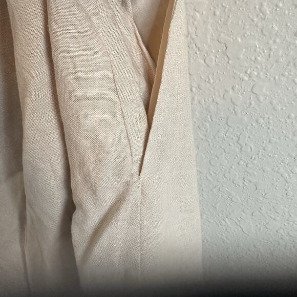 NWT Rylee + Cru Womens Kala Mini Dress Medium Linen Pockets Minimalist Beach - Picture 7 of 7